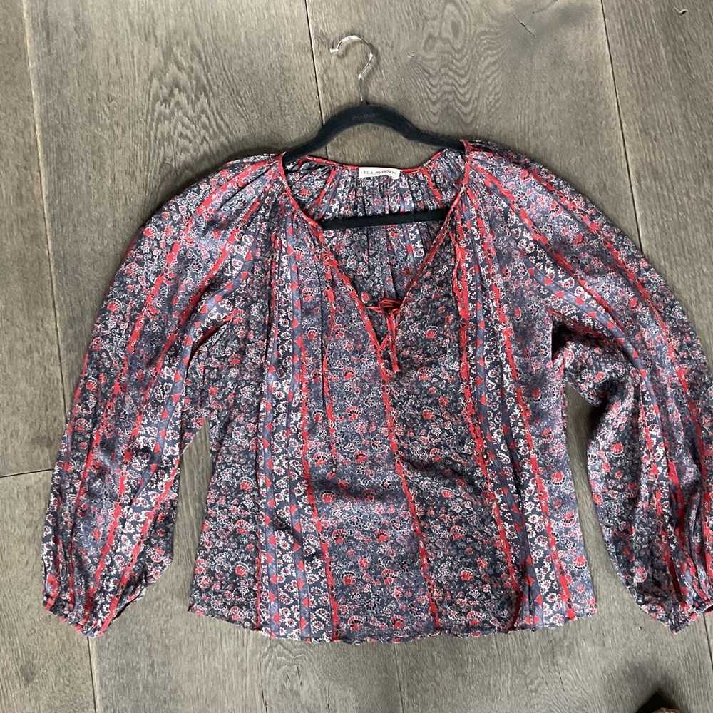 Ulla Johnson sheer printed blouse